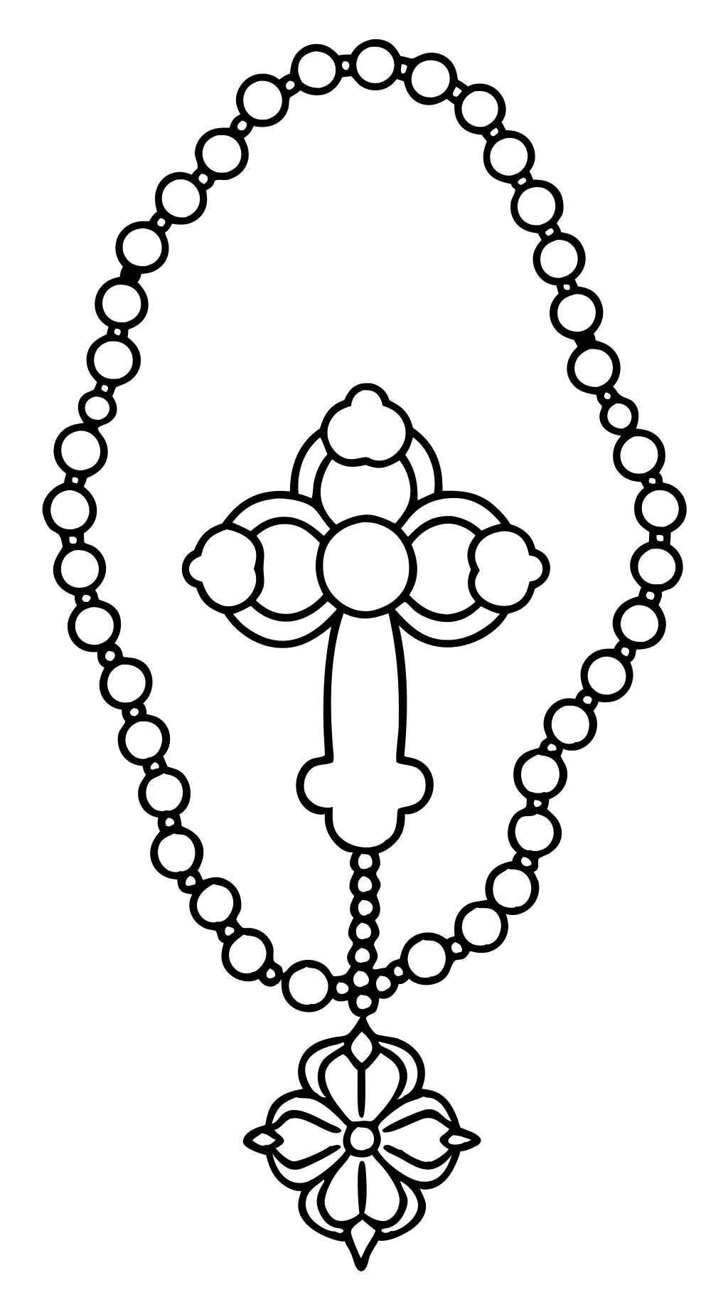 rosary coloring page